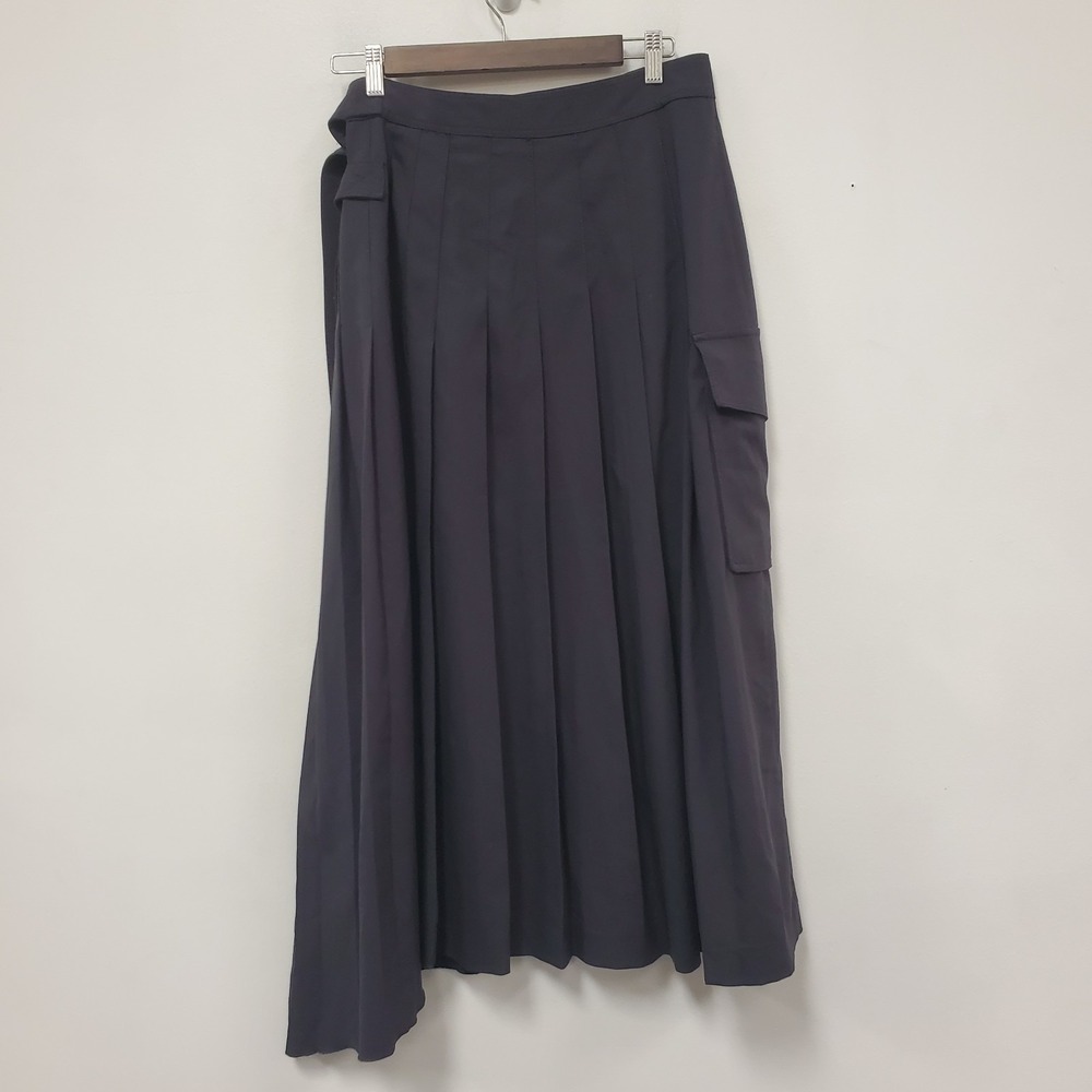 Zara Womens Cargo Asymmetric Midi Skirt Size S Gray Steampunk Gothic Victorian - Picture 2 of 10